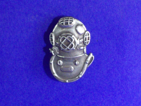 Sterling Silver Mark V Helmet Lapel Pin